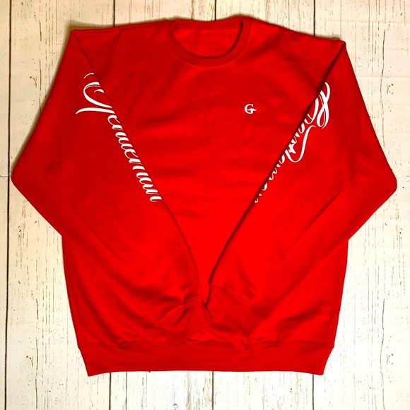 Gentleman Apparels Cursive Sleeve Crewneck Sweater - Picture 1 of 2